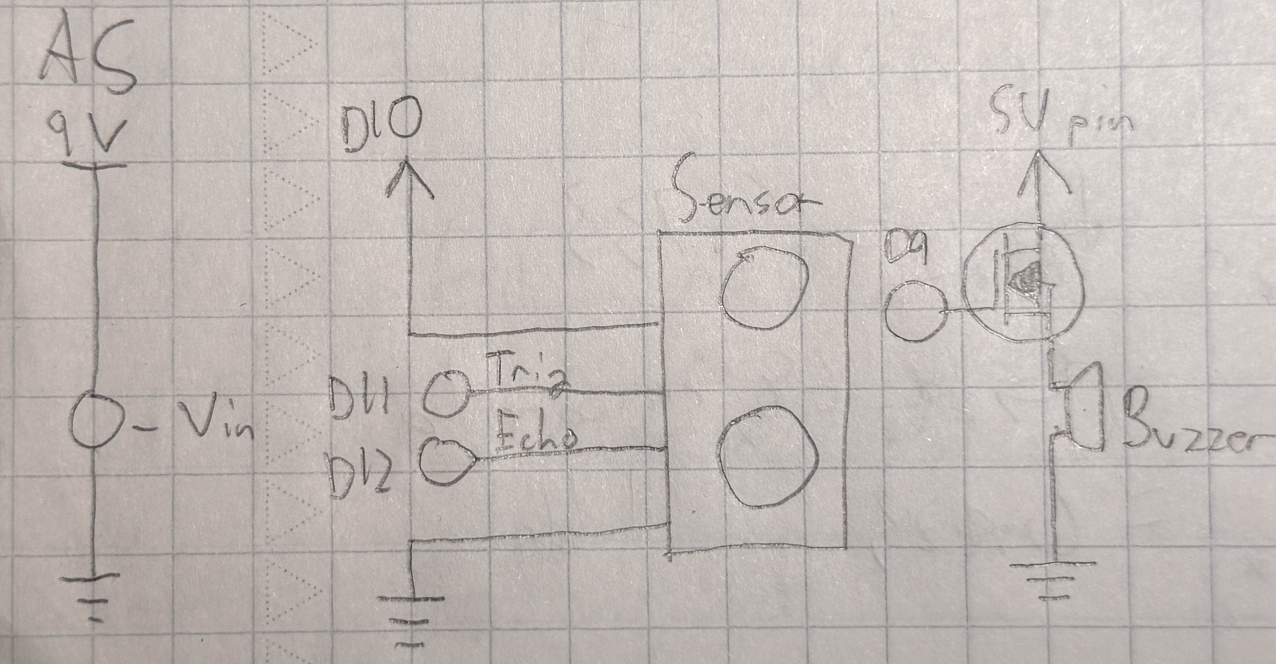 Hand drawn circuit diagram