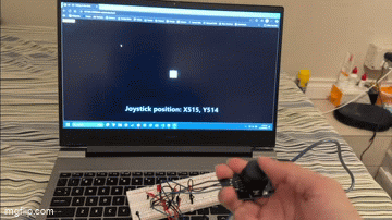 Webpage and LEDs reacting to joystick motion