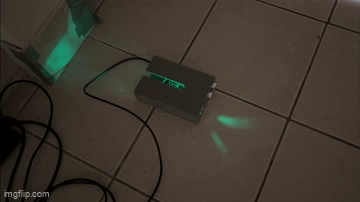 Demo gif of Doorbell device's lights flashing